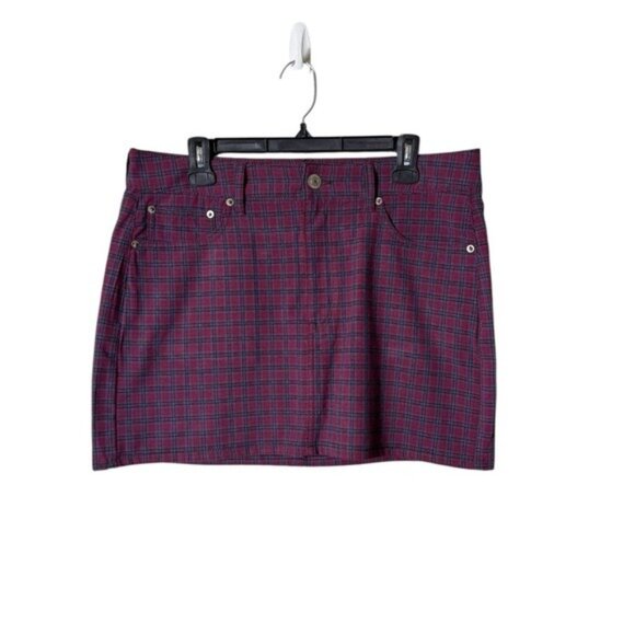 American Eagle Y2K High Rise Mini Skirt 12 Plaid Preppy Academia School Girl - Picture 1 of 11